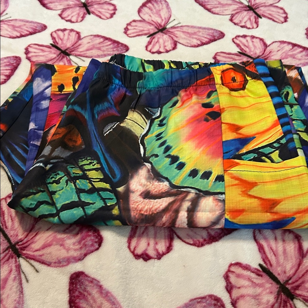 Vibrant Multicolor Patterned Pants - image 4